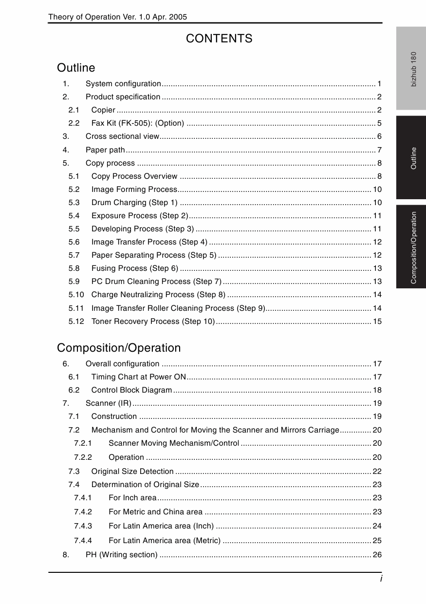 Konica-Minolta bizhub 180 THEORY-OPERATION Service Manual-2